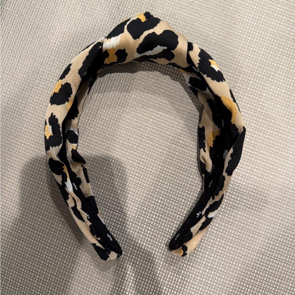 Lele Sadoughi Leopard Knotted Headband
